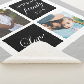Familieliefde script foto sherpa blanket sherpa deken (3/4)