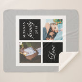Familieliefde script foto sherpa blanket sherpa deken (Voorkant (horizontaal))