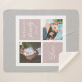 Familieliefde script foto sherpa blanket sherpa deken (Voorkant (horizontaal))