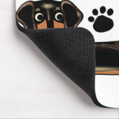 Familieliefde voor dachshundpaw muismat (Hoek)