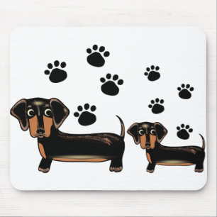 Familieliefde voor dachshundpaw muismat