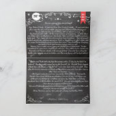 Familielijn met kerstbriefjes Gold Chalkboard Feestdagen Kaart (Binnen)