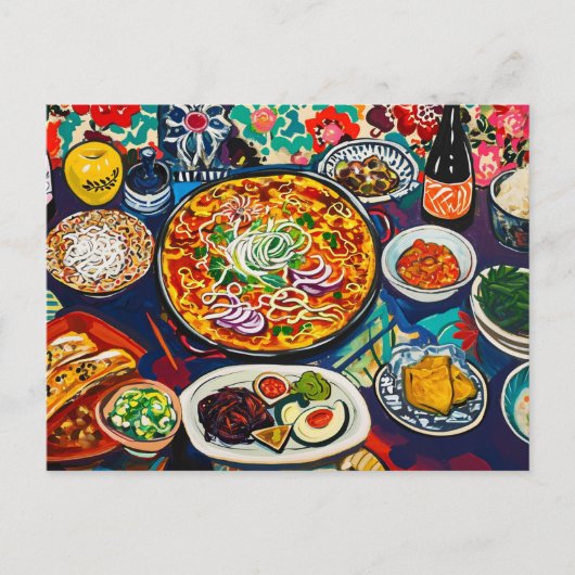 familiemaaltijd briefkaart (Voorkant)