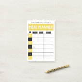 Familiemalplaatje | Geel en zwart | Aangepaste naa Post-it® Notes (Op bureau)