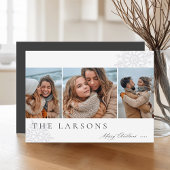 Familiemarkttent | Drie kerstfoto's voor Merry Feestdagenkaart