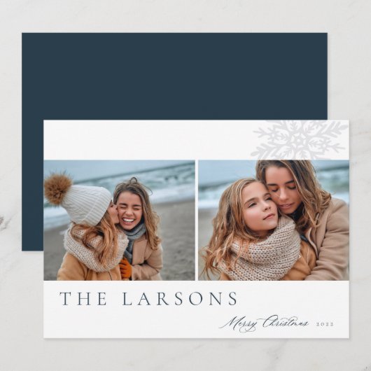 Familiemarkttent | Foto voor vier kerst 2 Feestdagenkaart (Voorkant / Achterkant)