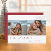 Familiemarkttent | Groeten van het seizoen Twee Fo Feestdagenkaart