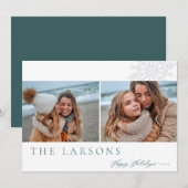 Familiemarkttent | Prettige feestdagen twee foto Feestdagenkaart (Voorkant / Achterkant)