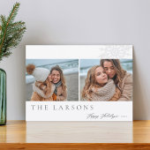 Familiemarkttent | Prettige feestdagen twee foto Feestdagenkaart