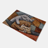 familiemat, Schattige matdecor Deurmat (Schuin)