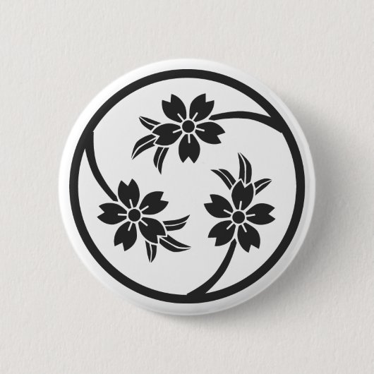 [Familiemensen] Cherry tree Ronde Button 5,7 Cm (Voorkant)