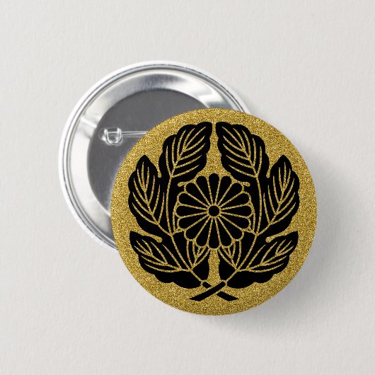 [Familiemensen] Takamori Saigo's Chrysanthemum Ronde Button 5,7 Cm (Voorkant /achterkant)