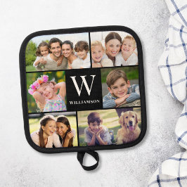 Familiemonogram 6 Foto Collage Pannenlap