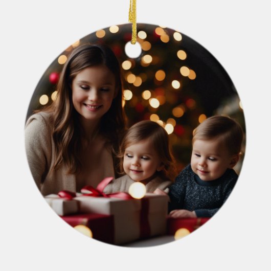 Familiemonogram B | dubbelzijdig Keramisch Ornament (Achterkant)