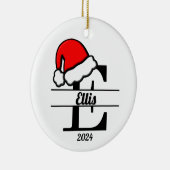 Familiemonogram E | dubbelzijdig Keramisch Ornament (Rechts)