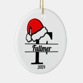 Familiemonogram F | dubbelzijdig Keramisch Ornament (Rechts)