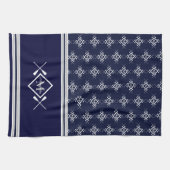 Familiemonogram Nautisch bordje Theedoek (Horizontaal)