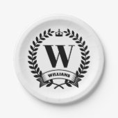 Familiemonogram Papieren Bordje (Voorkant)