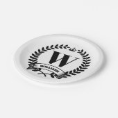 Familiemonogram Papieren Bordje (Gekanteld)