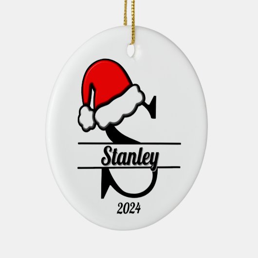 Familiemonogram S | dubbelzijdig Keramisch Ornament (Rechts)