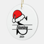 Familiemonogram S | dubbelzijdig Keramisch Ornament (Links)