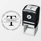 Familiemonogram Zelfinkt Adres Rubberstempel Zelfinktende Stempel