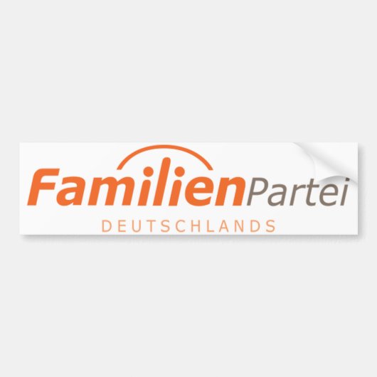 Familien Partei Deutschlands Logo Bumpersticker (Voorkant)