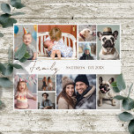 Familienaam 10 Veelvoudige Foto Imitatie Canvas Print<br><div class="desc">Zo'n leuke manier om wat familiefoto's te shows! Deze puzzel biedt een 10 foto collage optie. Trendy script lettertype met het gezegde "Family". Eenvoudig te gebruiken sjabloon. Upload gewoon 10 van je favoriete foto's.</div>