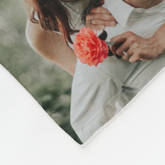 Familienaam 18 Fotocollage Modern Elegant Zwart Fleece Deken (Hoek)