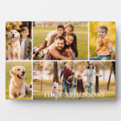 Familienaam 5 Foto Collage Foto Fotoplaat (voorkant)