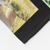 Familienaam 5 Foto Collage Green Plays Modern Fleece Deken (Hoek)