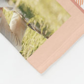 Familienaam 5 Foto Collage Pink Girly Modern Fleece Deken (Hoek)