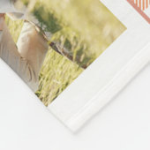 Familienaam 5 Foto Collage Pink Girly Modern Fleece Deken (Hoek)