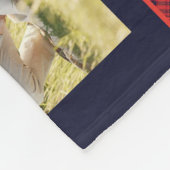 Familienaam 5 Foto Collage Red Pset Modern Fleece Deken (Hoek)