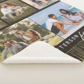 Familienaam 5 Foto Collage Rustic Abstract Sherpa Deken (3/4)