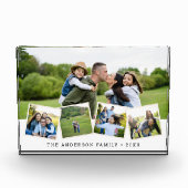 Familienaam 5 Foto Horizontaal Blok Photoblock (Voorkant)