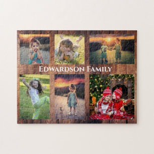 Familienaam 6 foto's en familienaam legpuzzel