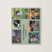 Familienaam 6 foto's en familienaam legpuzzel (Verticaal)