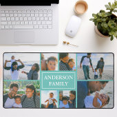 Familienaam 8 Foto Collage Teal Bureaumat