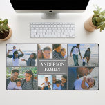 Familienaam 8 Fotocollage Grijs Bureaumat<br><div class="desc">Deze prachtig ontworpen Family Name 8 Photo Collage Desk Mat is een perfecte mix van functionaliteit en sentimentaliteit. Gemaakt van duurzame, hoogwaardige materialen, biedt de bureaumat voldoende ruimte om acht zorgvuldig gekozen foto's van uw familieleden te huisvesten. Het beschikt over een prachtige gekleurde achtergrond die de kleur van de afbeeldingen...</div>