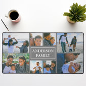 Familienaam 8 Fotocollage Grijs Bureaumat