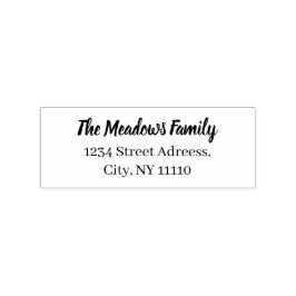 Familienaam Aangepast 1 x 2,5 inch Rubber Stempel