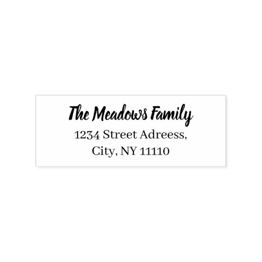 Familienaam Aangepast 1 x 2,5 inch Rubber Stempel (Afrduk)