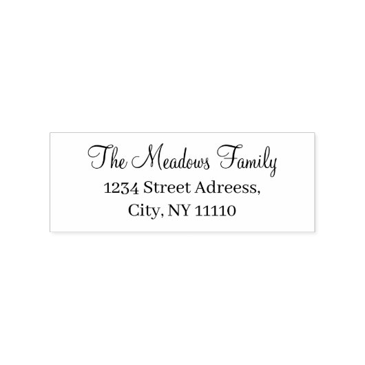 Familienaam Aangepast 1 x 2,5 inch Rubber Stempel (Afrduk)