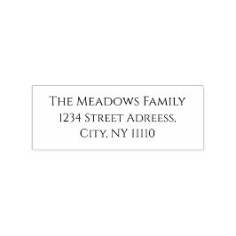 Familienaam Aangepast 1 x 2,5 inch Rubber Stempel