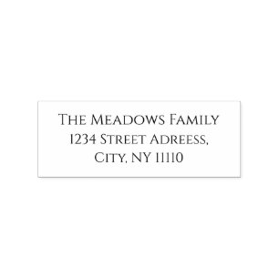 Familienaam Aangepast 1 x 2,5 inch Rubber Stempel