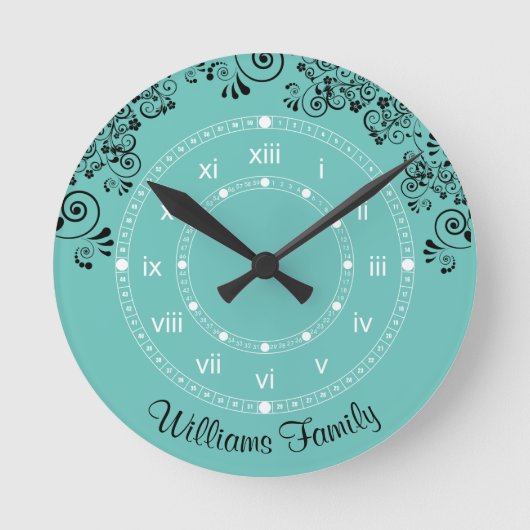 Familienaam Aangepast Ronde Klok (Voorkant)