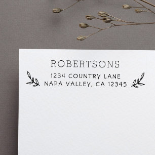 Familienaam Aangepast script retouradres Rubberstempel