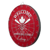 Familienaam | Aangepaste Canadese maaple Leaf Dartbord (Voorkant Rechts)