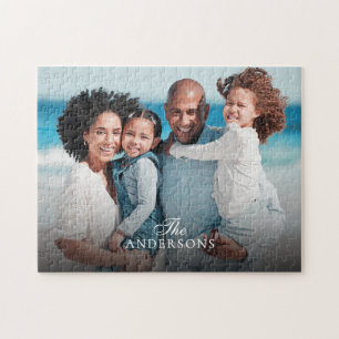 Familienaam & aangepaste foto legpuzzel